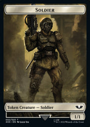 Soldier (002) // Space Marine Devastator Double-Sided Token [Warhammer 40,000 Tokens] Magic: The Gathering