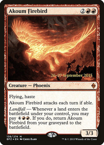 Akoum Firebird [Battle for Zendikar Prerelease Promos] Magic: The Gathering