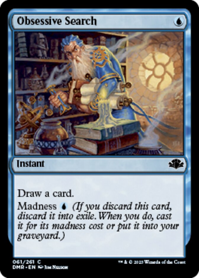 Obsessive Search [Dominaria Remastered] Magic: The Gathering