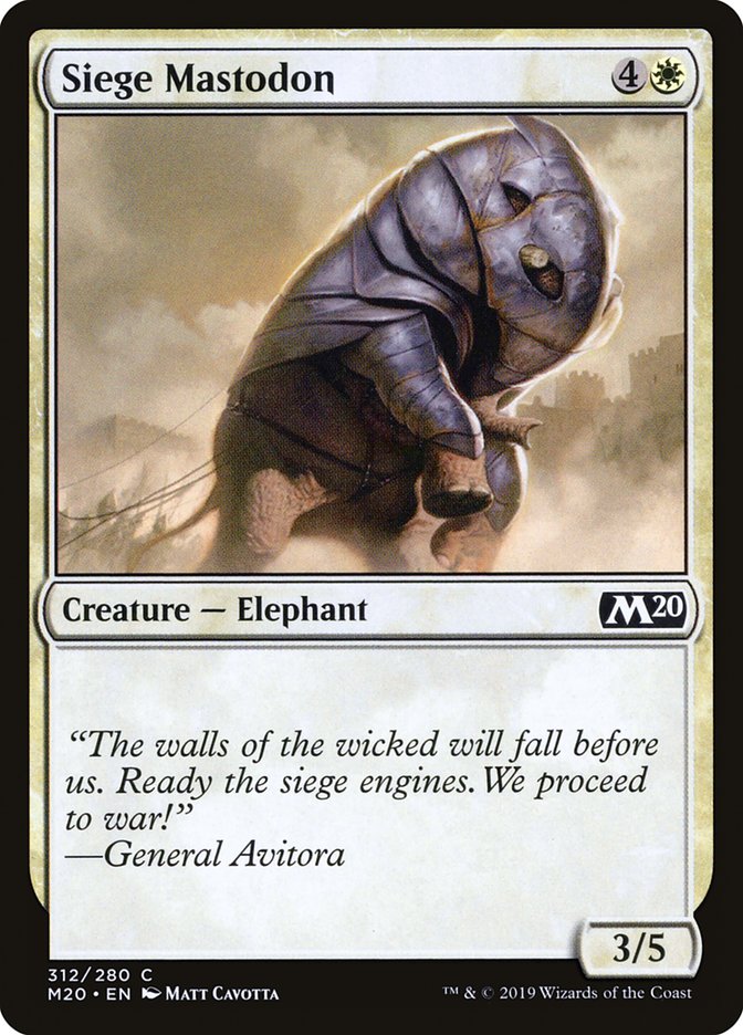 Siege Mastodon [Core Set 2020] Magic: The Gathering