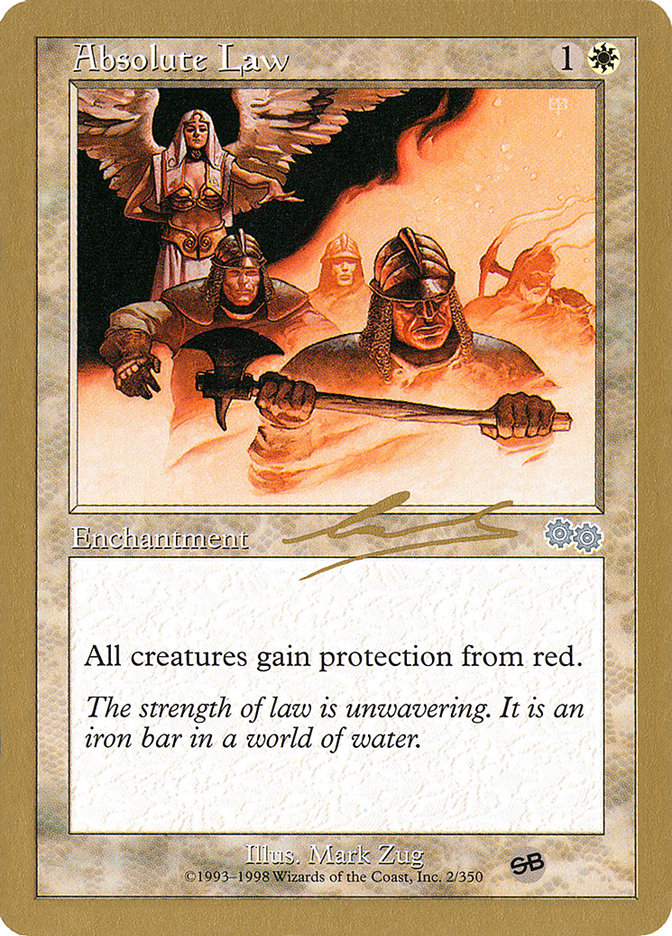 Absolute Law (Nicolas Labarre) (SB) [World Championship Decks 2000] Magic: The Gathering