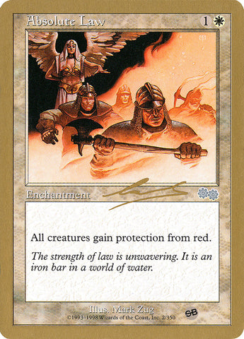 Absolute Law (Nicolas Labarre) (SB) [World Championship Decks 2000] Magic: The Gathering