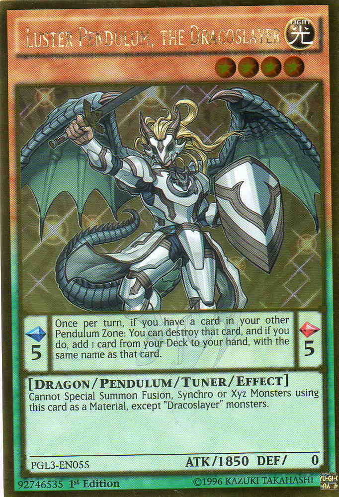 Luster Pendulum, the Dracoslayer [PGL3-EN055] Gold Rare Yu-Gi-Oh!