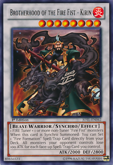 Brotherhood of the Fire Fist - Kirin [JOTL-EN042] Rare Yu-Gi-Oh!