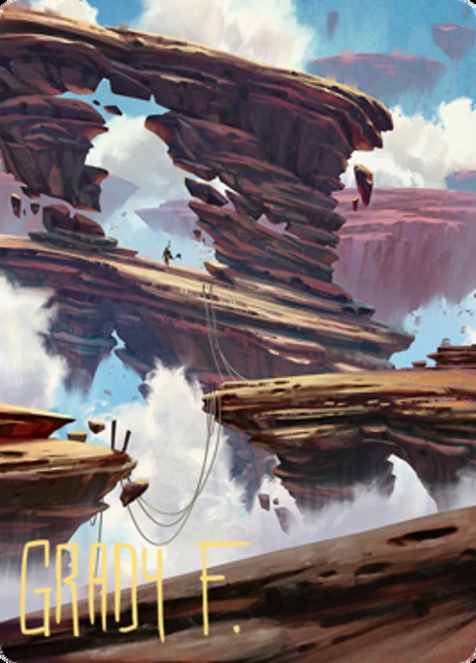 Boulderloft Pathway Art Card (Gold-Stamped Signature) [Zendikar Rising Art Series] Magic: The Gathering