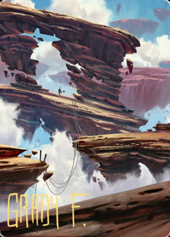 Boulderloft Pathway Art Card (Gold-Stamped Signature) [Zendikar Rising Art Series] Magic: The Gathering