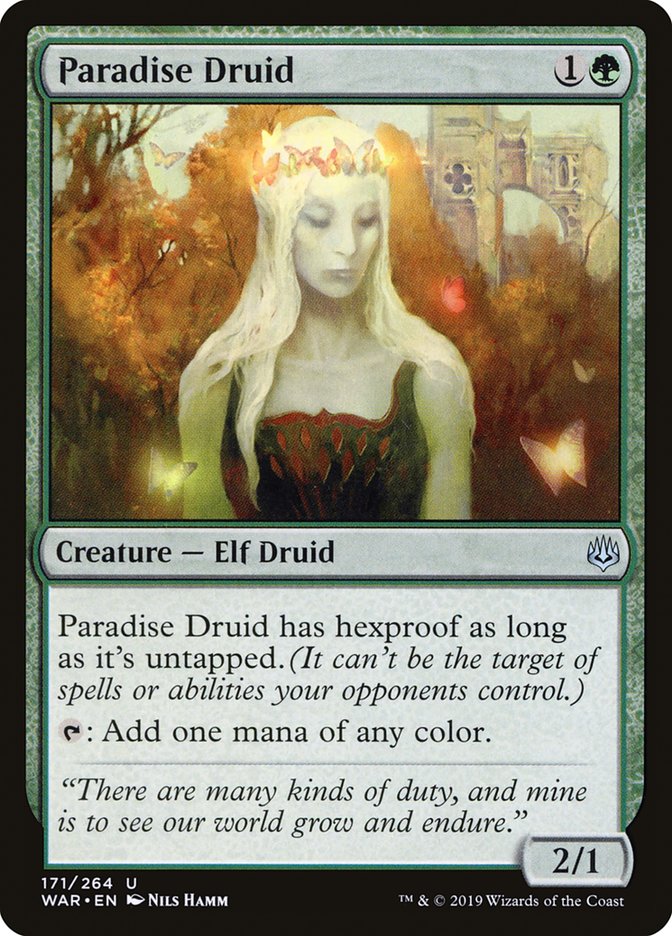 Paradise Druid [War of the Spark] Magic: The Gathering