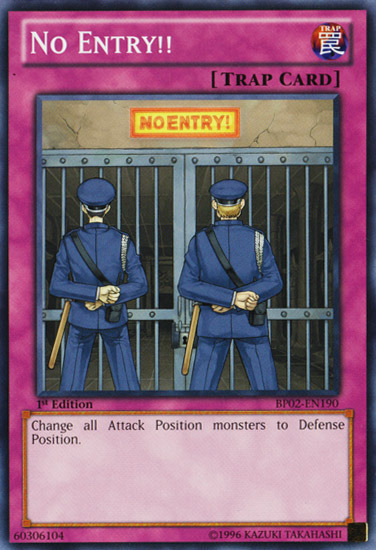 No Entry!! [BP02-EN190] Common Yu-Gi-Oh!