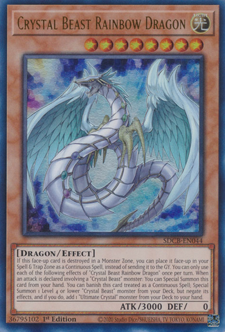 Crystal Beast Rainbow Dragon [SDCB-EN044] Ultra Rare Yu-Gi-Oh!