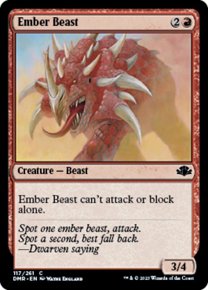 Ember Beast [Dominaria Remastered] Magic: The Gathering