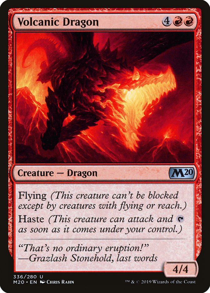 Volcanic Dragon [Core Set 2020] Magic: The Gathering
