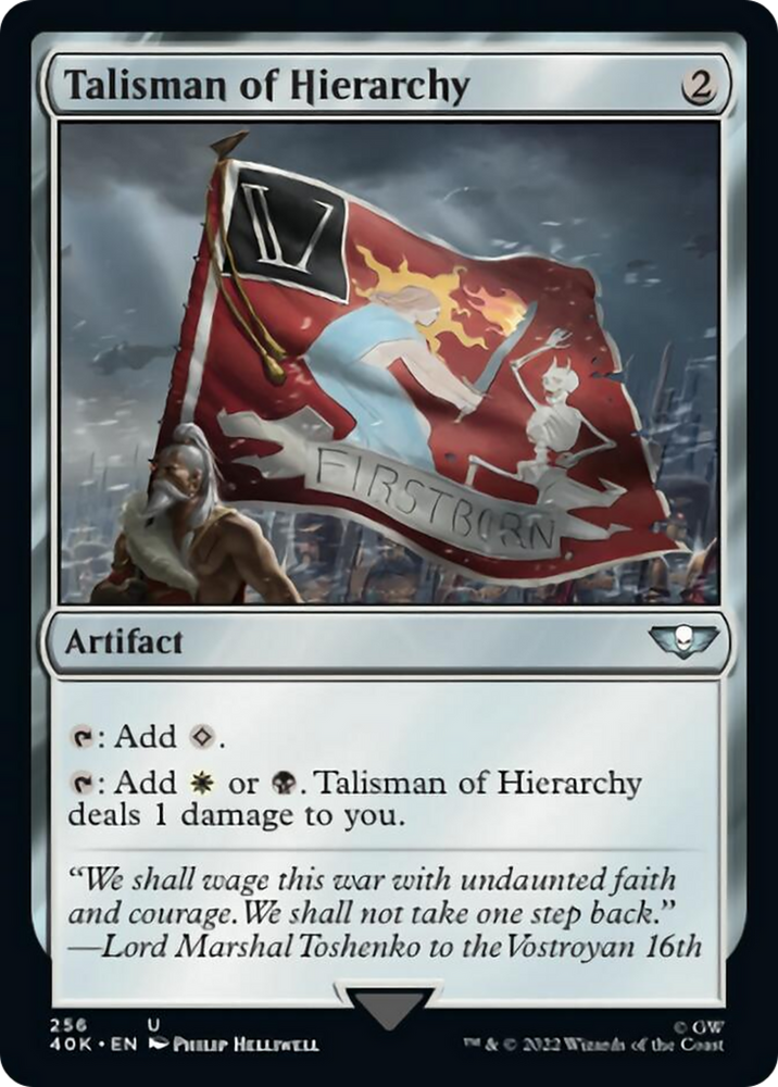 Talisman of Hierarchy (Surge Foil) [Warhammer 40,000] Magic: The Gathering