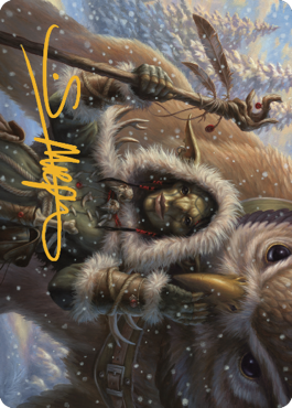 Owlbear Shepherd Art Card (Gold-Stamped Signature) [Commander Legends: Battle for Baldur's Gate Art Series] Magic: The Gathering