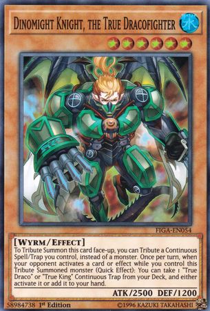 Dinomight Knight, the True Dracofighter [FIGA-EN054] Super Rare Yu-Gi-Oh!