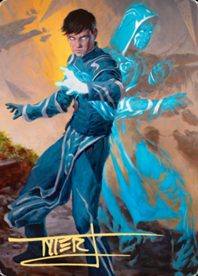 Jace, Mirror Mage 1 Art Card (Gold-Stamped Signature) [Zendikar Rising Art Series] Magic: The Gathering