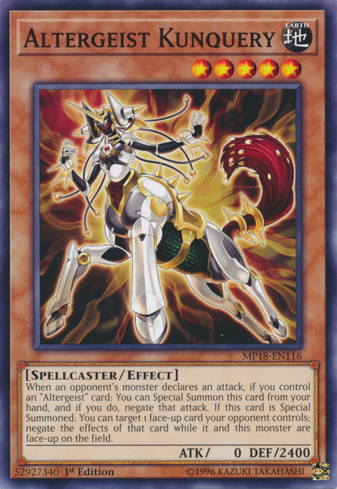 Altergeist Kunquery [MP18-EN116] Common Yu-Gi-Oh!