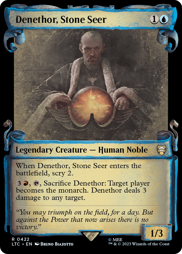 Denethor, Stone Seer [The Lord of the Rings: Tales of Middle-Earth Commander Showcase Scrolls] Magic: The Gathering