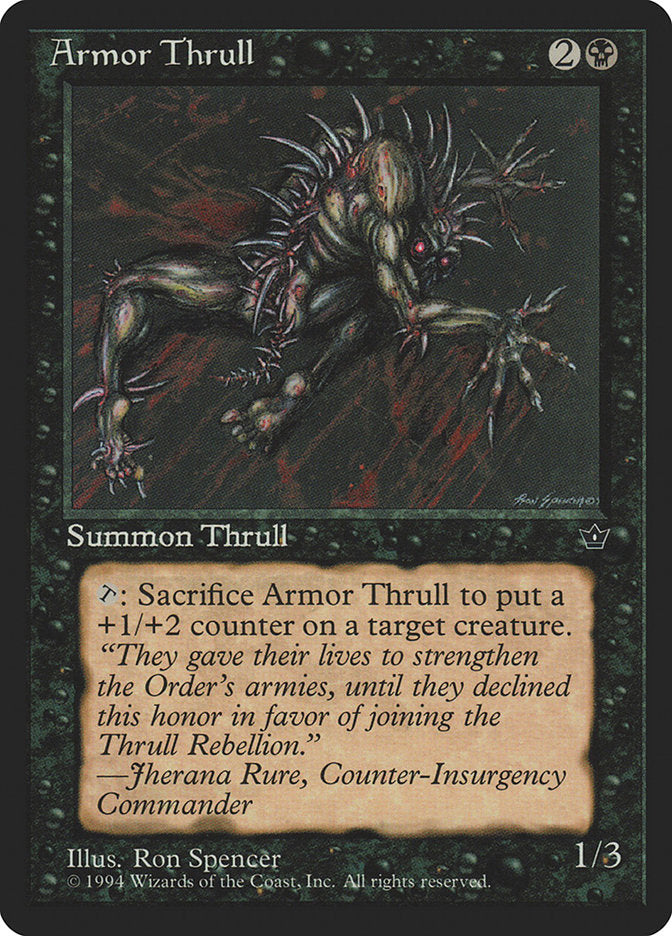 Armor Thrull (Ron Spencer) [Fallen Empires] Magic: The Gathering