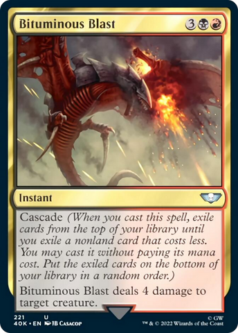 Bituminous Blast (Surge Foil) [Warhammer 40,000] Magic: The Gathering