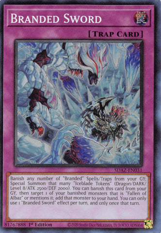 Branded Sword [SDAZ-EN031] Super Rare Yu-Gi-Oh!