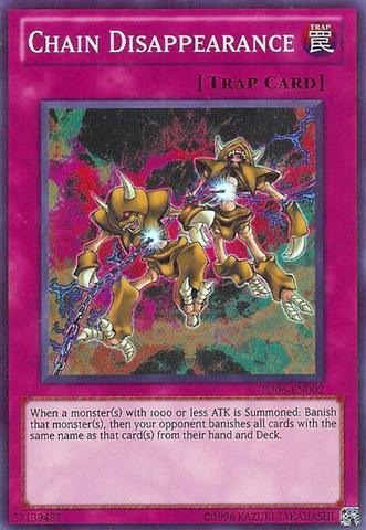 Chain Disappearance [TU06-EN002] Super Rare Yu-Gi-Oh!
