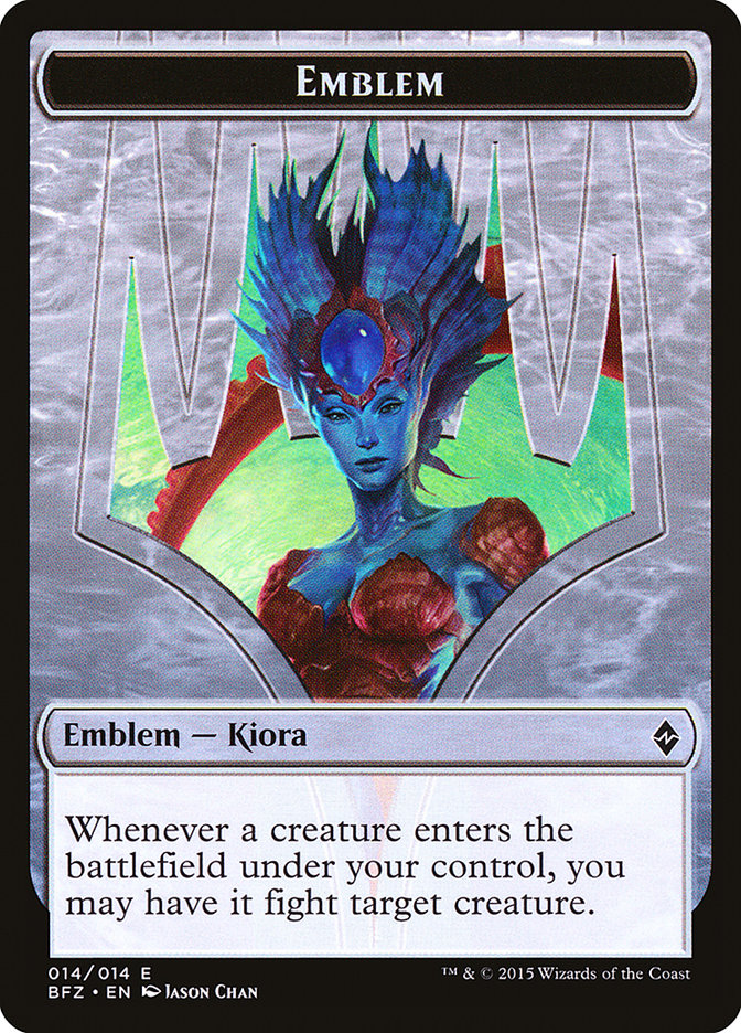 Kiora, Master of the Depths Emblem [Battle for Zendikar Tokens] Magic: The Gathering