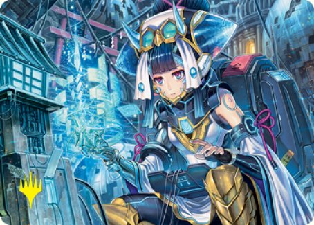 Covert Technician Art Card (Gold-Stamped Signature) [Kamigawa: Neon Dynasty Art Series] Magic: The Gathering