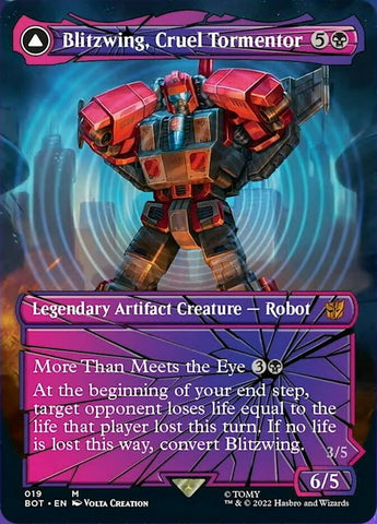 Blitzwing, Cruel Tormentor // Blitzwing, Adaptive Assailant (Shattered Glass) [Transformers] Magic: The Gathering