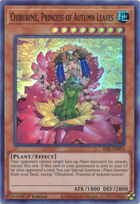 Chirubime, Princess of Autumn Leaves [SESL-EN054] Super Rare Yu-Gi-Oh!