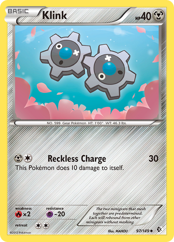 Klink (97/149) [Black & White: Boundaries Crossed] Pokémon