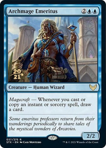 Archmage Emeritus [Strixhaven: School of Mages Prerelease Promos] Magic: The Gathering