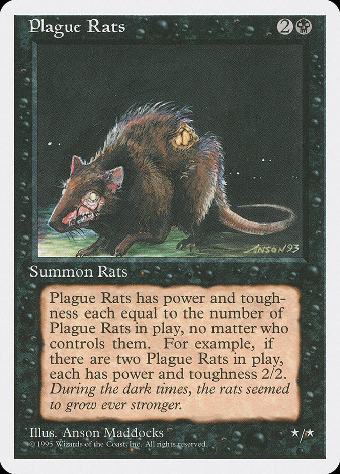 Plague Rats [Fourth Edition] Magic: The Gathering