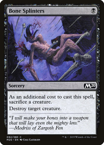 Bone Splinters [Core Set 2020] Magic: The Gathering