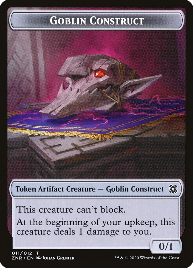Cat // Goblin Construct Double-Sided Token [Zendikar Rising Tokens] Magic: The Gathering