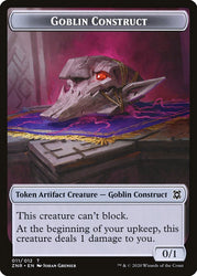 Cat // Goblin Construct Double-Sided Token [Zendikar Rising Tokens] Magic: The Gathering