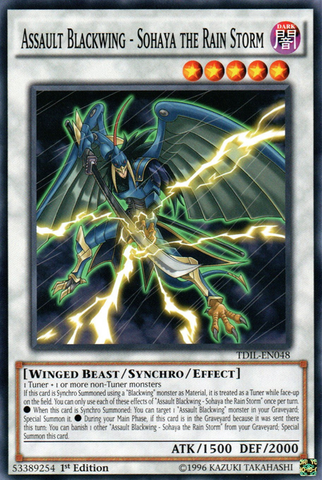 Assault Blackwing - Sohaya the Rain Storm [TDIL-EN048] Common Yu-Gi-Oh!