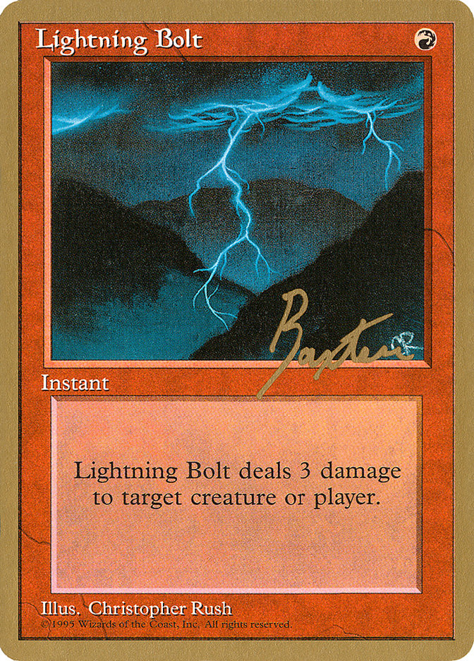 Lightning Bolt (George Baxter) [Pro Tour Collector Set] Magic: The Gathering