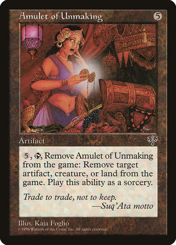 Amulet of Unmaking [Mirage] Magic: The Gathering