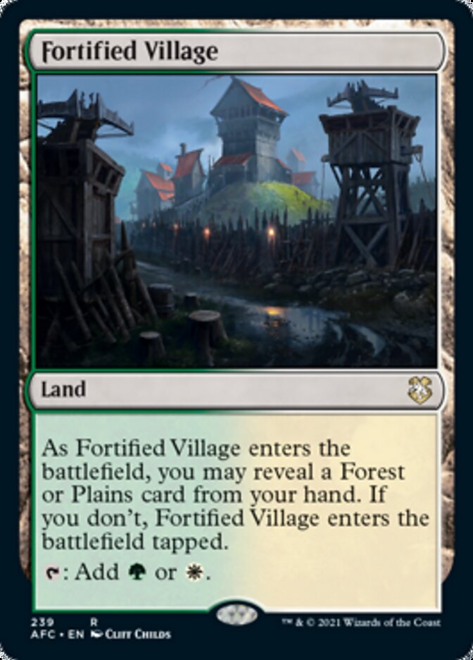 Fortified Village [Dungeons & Dragons: Adventures in the Forgotten Realms Commander] Magic: The Gathering