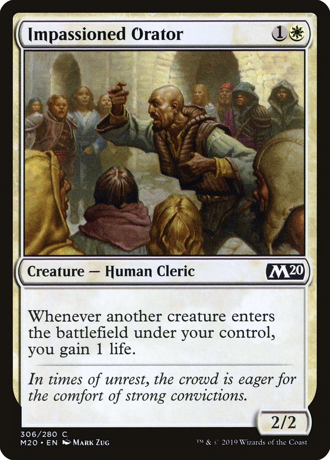Impassioned Orator [Core Set 2020] Magic: The Gathering