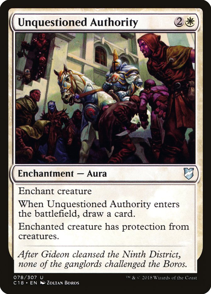 Unquestioned Authority [Commander 2018] Magic: The Gathering