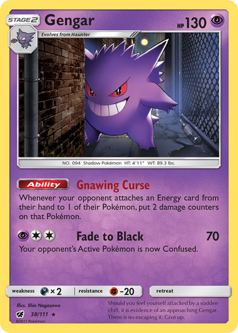 Gengar (38/111) [Sun & Moon: Crimson Invasion] Pokémon