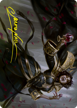Bloodcrazed Socialite Art Card (Gold-Stamped Signature) [Innistrad: Crimson Vow Art Series] Magic: The Gathering