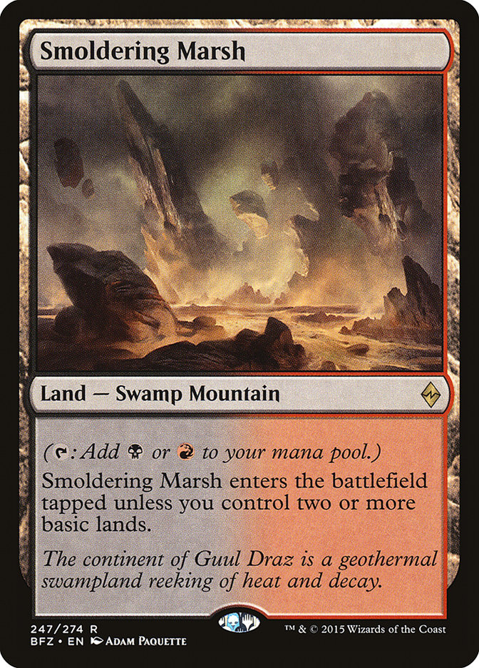 Smoldering Marsh [Battle for Zendikar] Magic: The Gathering