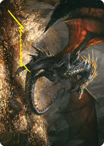 Cavern-Hoard Dragon Art Card (Gold-Stamped Signature) [The Lord of the Rings: Tales of Middle-earth Art Series] Magic: The Gathering