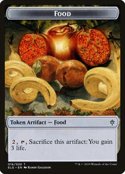 Wolf // Food (16) Double-Sided Token [Throne of Eldraine Tokens] Magic: The Gathering