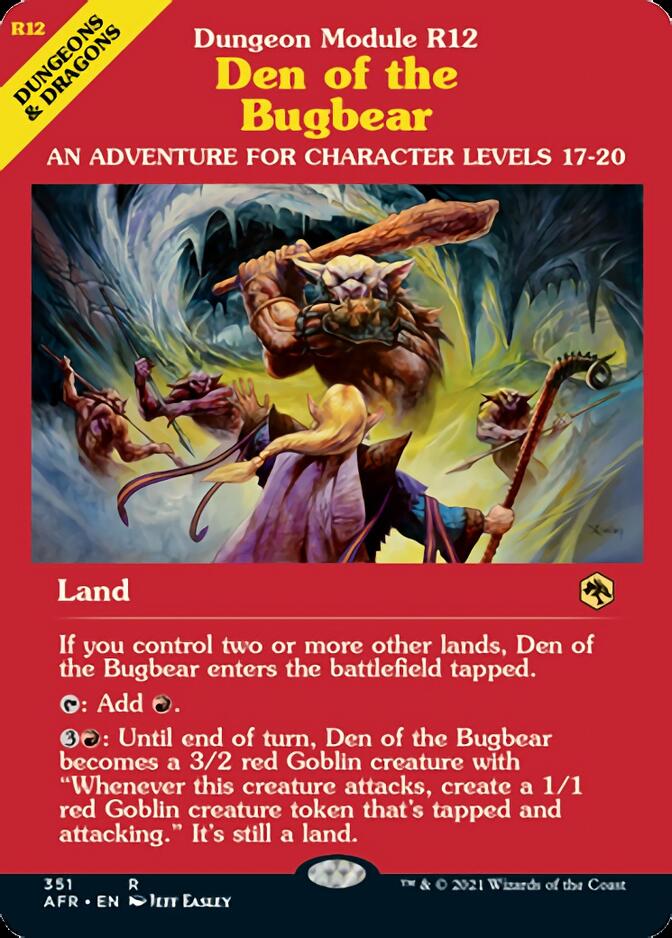 Den of the Bugbear (Dungeon Module) [Dungeons & Dragons: Adventures in the Forgotten Realms] Magic: The Gathering