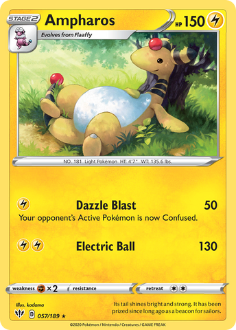 Ampharos (057/189) [Sword & Shield: Darkness Ablaze] Pokémon