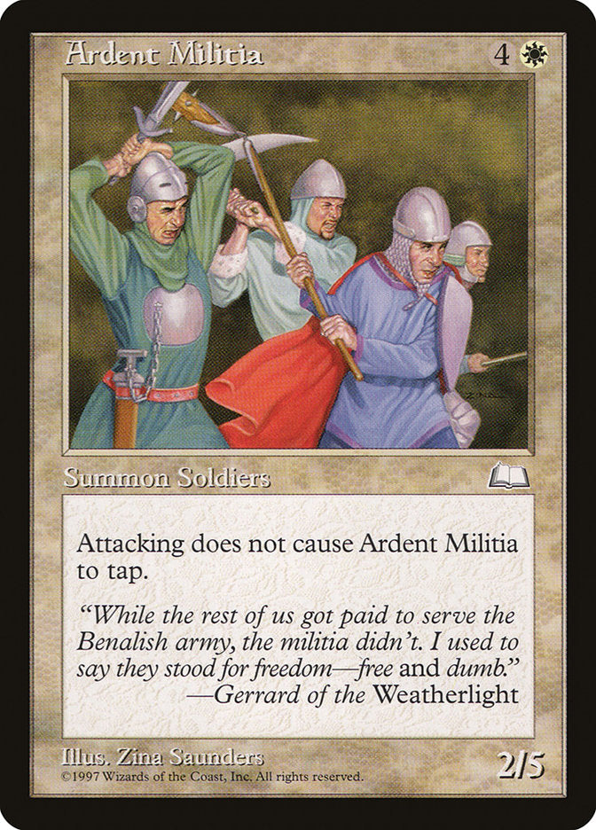 Ardent Militia [Weatherlight] Magic: The Gathering