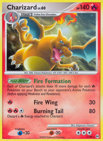 Charizard (1/99) (Cracked Ice Holo) [Platinum: Arceus] Pokémon
